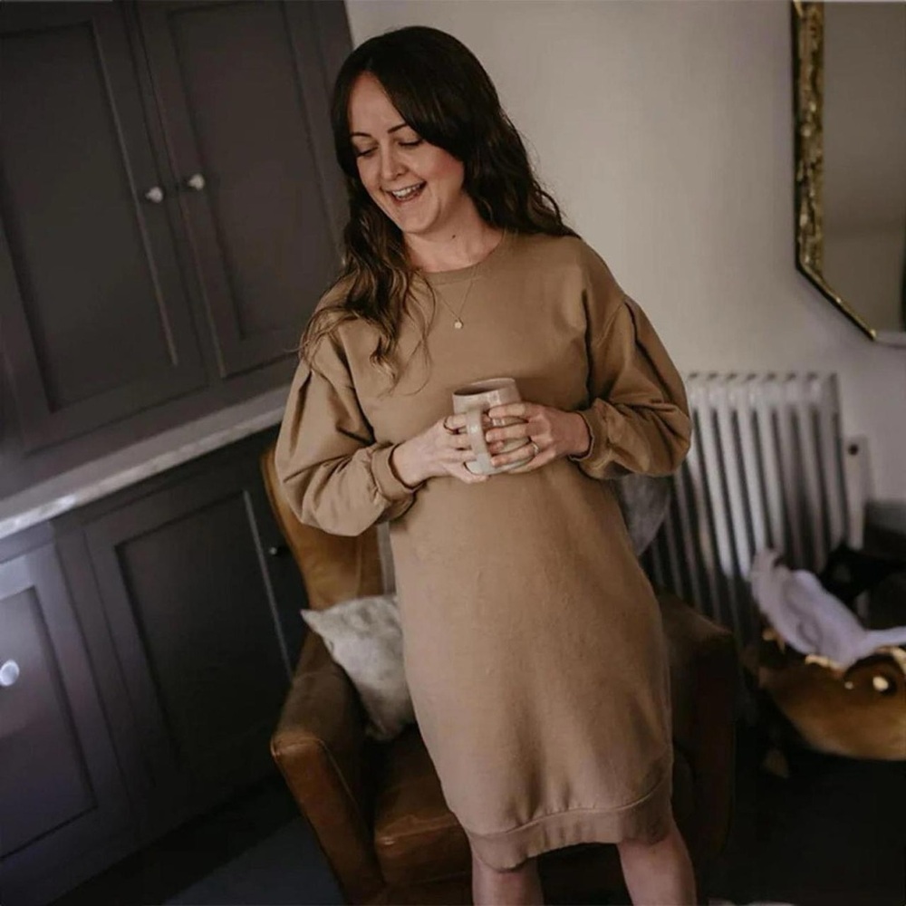 The Simple Folk Sweater Dress Camel 4